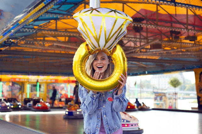 Folie ballon Ring, 60x95cm, mix