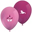 Unicorn 6 unicorn ballonnen roze/ donkerroze 28cm