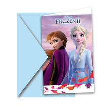 6 uitnodigingen met envelop Frozen 2