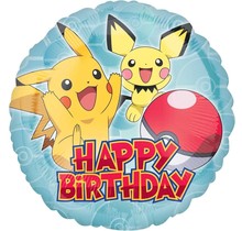 Folieballon Happy Birthday Pokemon 43cm