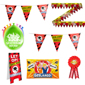 Geslaagd versiering pakket Verkeersbord XL