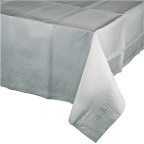 Tafelkleed zilver papier 137x274cm
