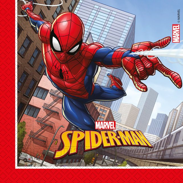 Spiderman Crime Fighter papieren servetten, 20 stuks