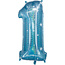 Folat Folieballon Cijfer 1 Galactic Aqua - 101 cm