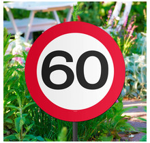 60 Jaar Verkeersbord Tuinbord 26x48cm