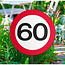 Folat 60 Jaar Verkeersbord Tuinbord 26x48cm