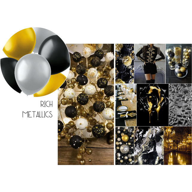 Mini Ballonnen Rich Metallics 13cm/ 5 inch - 50 stuks