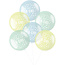 Folat Ballonnen XL Pastel 'Happy B-day' Blauw 48cm - 6 stuks