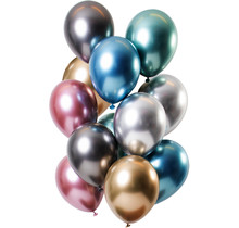 Ballonnen Mirror Effect Treasures 33cm - 12 stuks