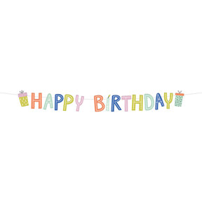 Letterslinger Happy Birthday Eco Party - 1,5 meter