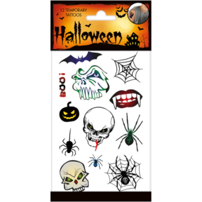 Halloween Tattoo's scary (spin,web,doodshoofd)