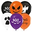 We Fiesta Halloween ballonnen 8 stuks oranje, zwart, paars en wit