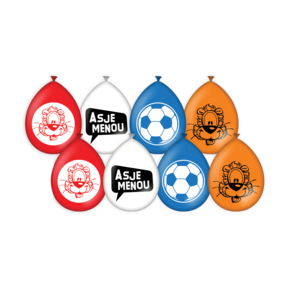 Loeki de Leeuw partyballonnen rood wit blauw