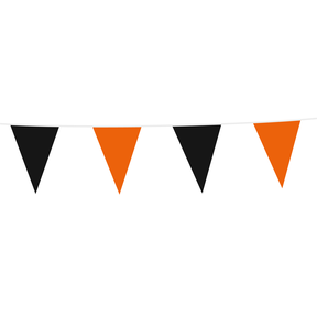 Vlaggenlijn oranje/ zwart 10m