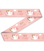 Afzetlint Geboorte meisje - Hooray It's a girl!  12 meter