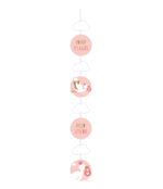 Hang decoratie - Geboorte meisje - Hooray It's a girl! 120cm