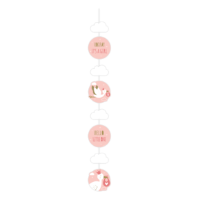 Hang decoratie - Geboorte meisje - Hooray It's a girl! 120cm