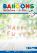 Happy New Year folieballon rose goud
