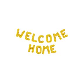 Welcome Home folieballon goud