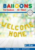 Welcome Home folieballon goud