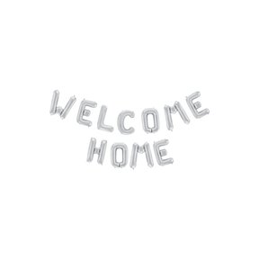 Welcome Home folieballon zilver