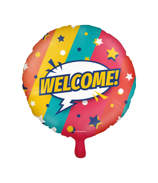 Welcome Cartoon - Folieballon 45cm