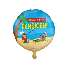 Pensioen Cartoon - Folieballon 45cm