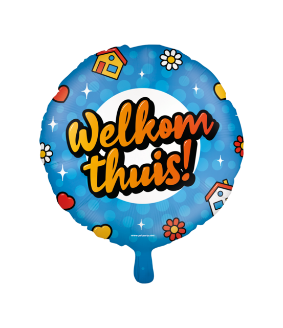 Welkom Thuis Cartoon - Folieballon 45cm Welkom Thuis Cartoon - Folieballon 45cm