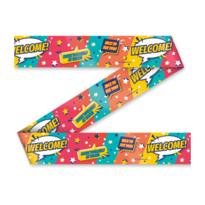 Welcome Cartoon - Afzetlint - 12 meter