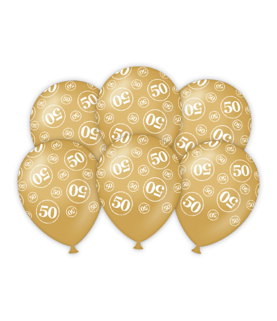 50 jaar Getrouwd - Ballonnen - 6 stuks - 30cm