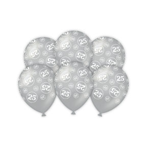 25 jaar Getrouwd - Ballonnen - 6 stuks - 30cm
