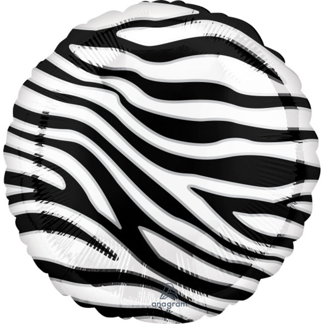 Zebraprint folieballon 43cm