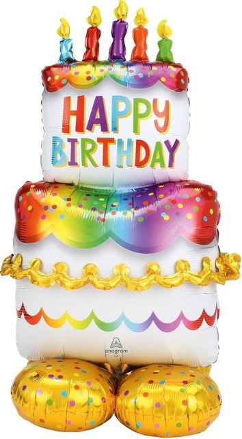 AirLoonz Happy Birthday folieballon 134cm
