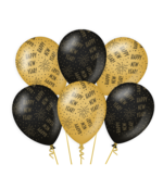 Happy new Year ballonnen 30cm 6 stuks