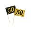 Paperdreams Cocktail prikkers 50 zwart - goud - 50 stuks Paperdreams Cocktail prikkers 50 zwart - goud - 50 stuks