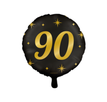 Folieballon 900  jaar goud - zwart