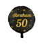 Paperdreams Folieballon Abraham 50  jaar goud - zwart