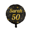 Paperdreams Folieballon Sarah 50  jaar goud - zwart