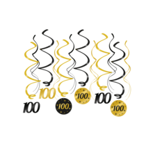 Swirl draaislinger 100 jaar goud zwart