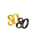 Tafelconfetti 80  jaar