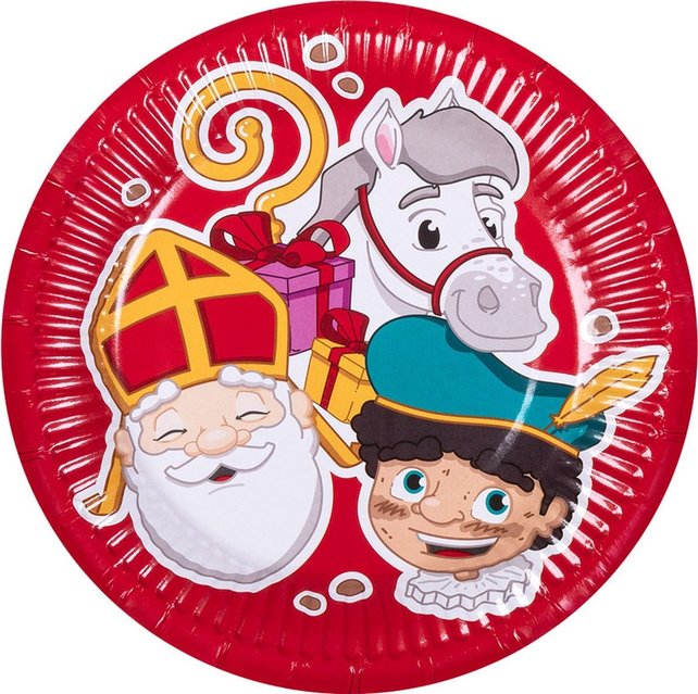 Sinterklaasborden 10 stuks 18cm