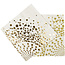Folat Servetten Wit met gouden stippen - 16 stuks