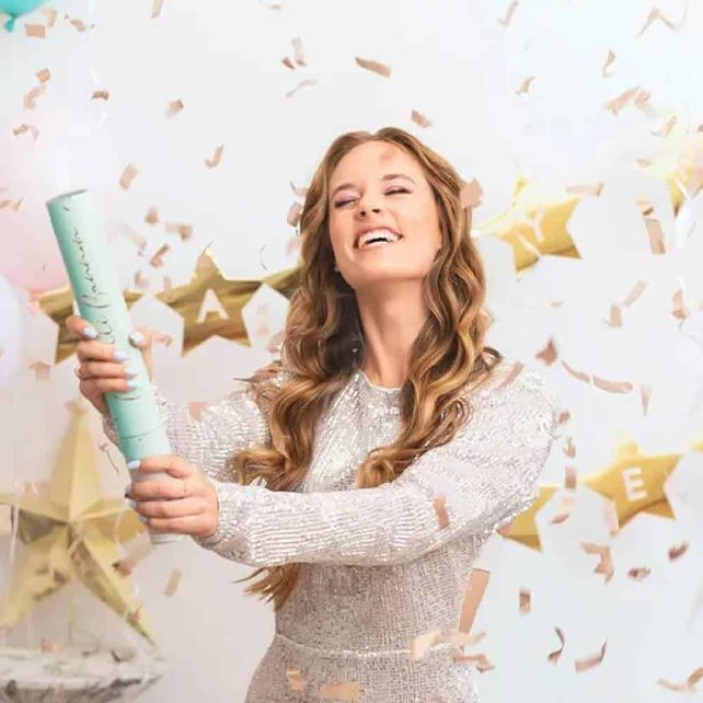 Partyshooter Rose Goud - BIO papier confetti
