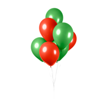 10 Ballonnen Rood en Groen  versiering 30cm