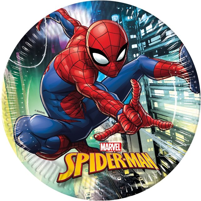 Spiderman papieren bordjes, 23cm