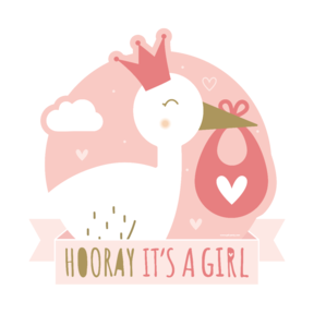 Hooray It's a Girl deurbord