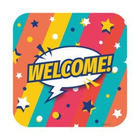 Welcome Cartoon - Deurbord
