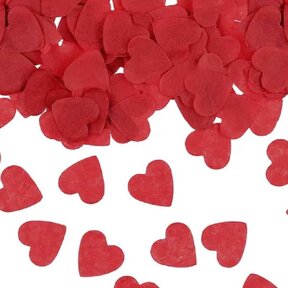 Confetti hartjes rood