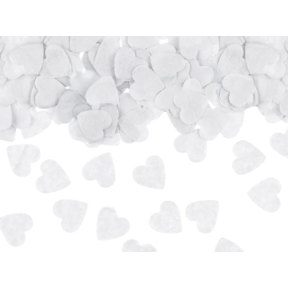 Confetti hartjes wit
