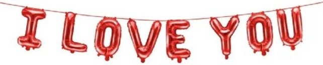 I love you folieballon set